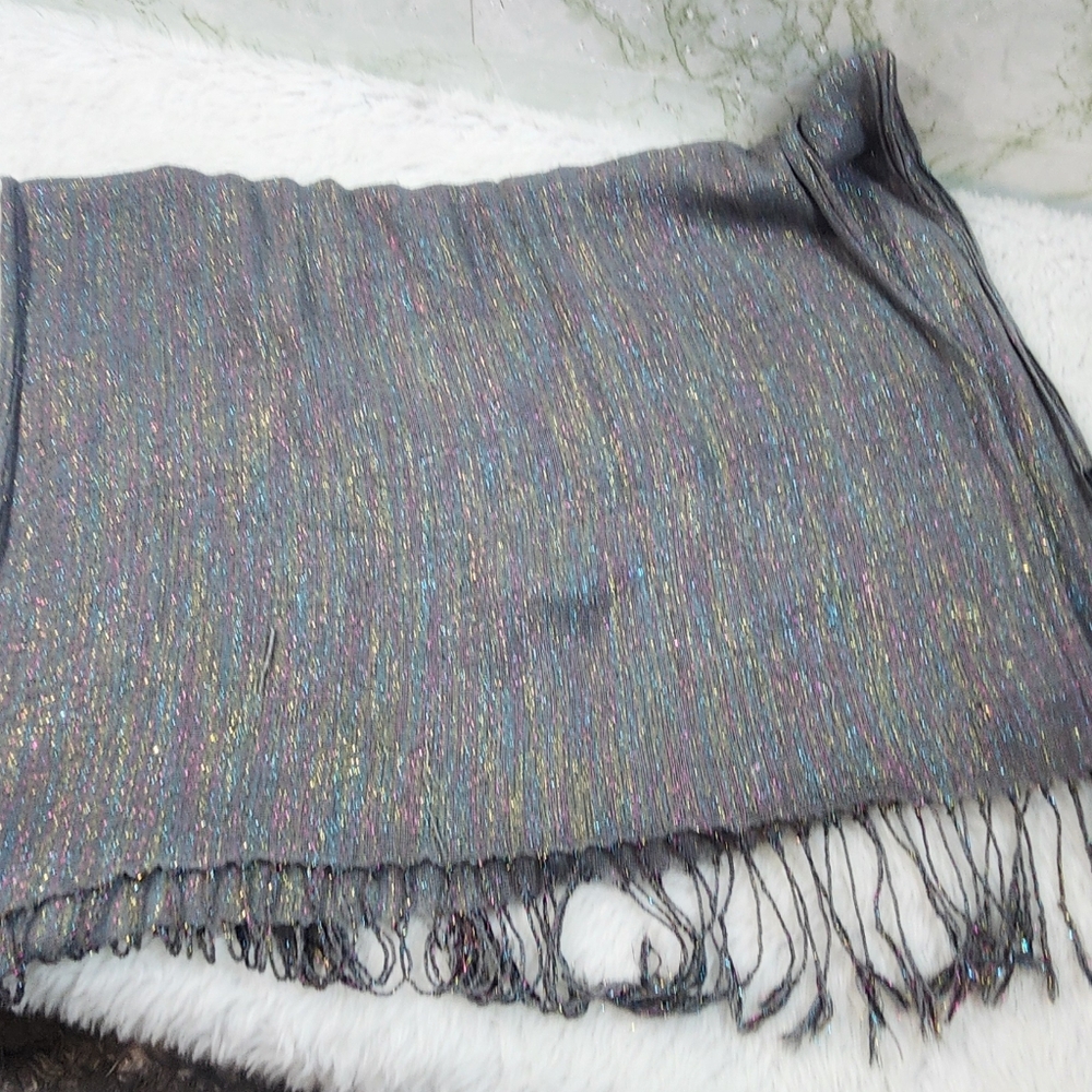 KARMA Gray Metallic Confetti Scarf